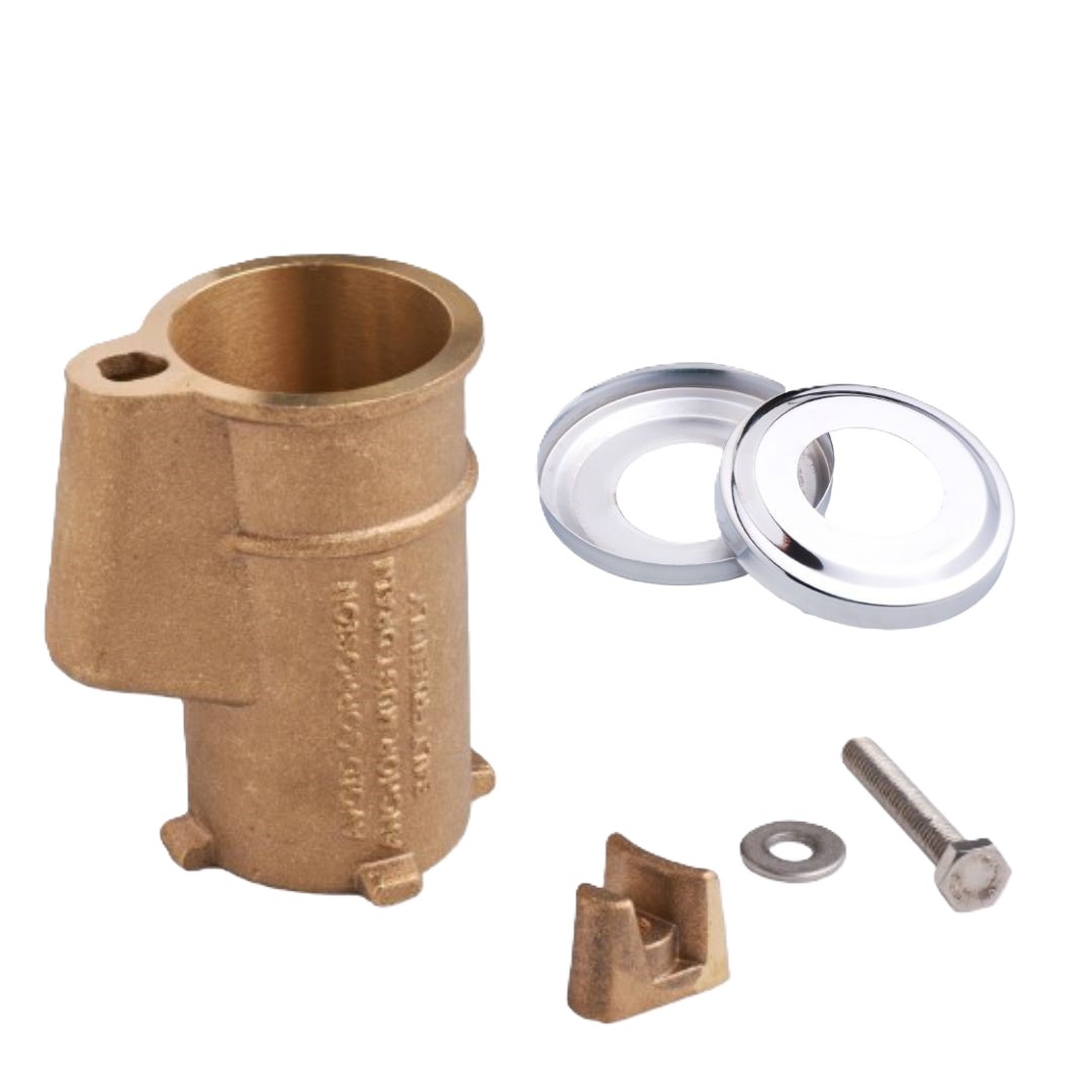 Brass Ladder Anchor with Assembly — SwimCares pool & deck hardware | Satyam Techworks brass manufacturing