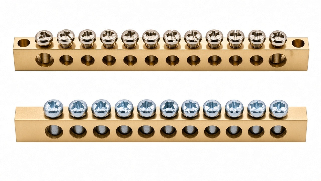 Screw assembled Copper Busbar